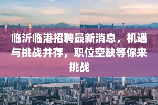 臨沂臨港招聘最新消息，機遇與挑戰(zhàn)并存，職位空缺等你來挑戰(zhàn)