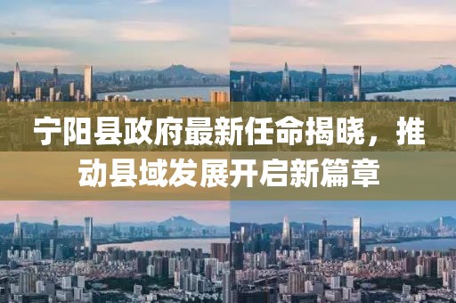 寧陽縣政府最新任命揭曉，推動縣域發(fā)展開啟新篇章