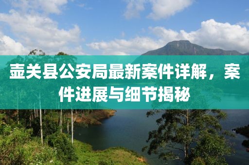 壺關(guān)縣公安局最新案件詳解，案件進(jìn)展與細(xì)節(jié)揭秘