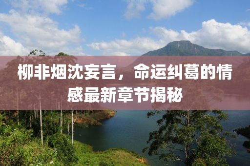 柳非煙沈妄言，命運(yùn)糾葛的情感最新章節(jié)揭秘