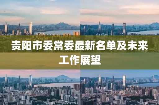 貴陽市委常委最新名單及未來工作展望