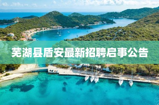 蕪湖縣盾安最新招聘啟事公告