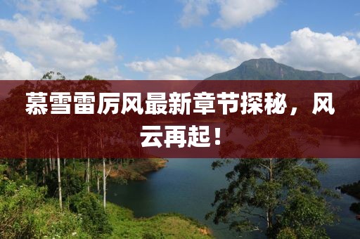 慕雪雷厲風(fēng)最新章節(jié)探秘，風(fēng)云再起！