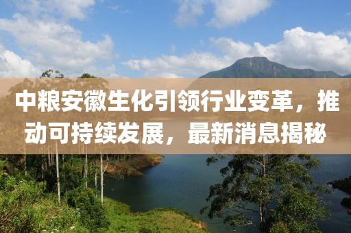 中糧安徽生化引領(lǐng)行業(yè)變革，推動可持續(xù)發(fā)展，最新消息揭秘