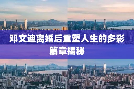 鄧文迪離婚后重塑人生的多彩篇章揭秘