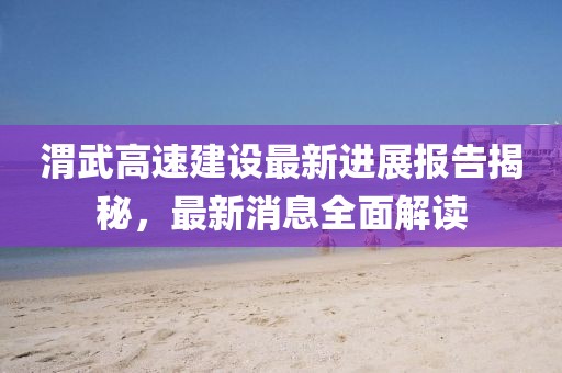 渭武高速建設最新進展報告揭秘，最新消息全面解讀