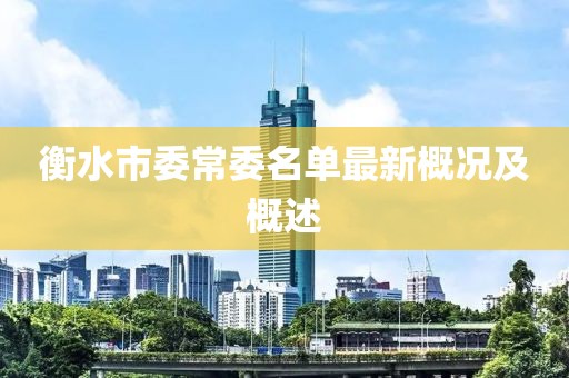 衡水市委常委名單最新概況及概述