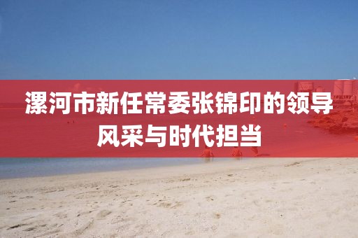 漯河市新任常委張錦印的領(lǐng)導(dǎo)風(fēng)采與時(shí)代擔(dān)當(dāng)