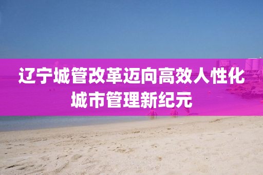 遼寧城管改革邁向高效人性化城市管理新紀(jì)元