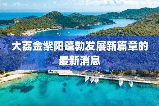 大荔金紫陽蓬勃發(fā)展新篇章的最新消息