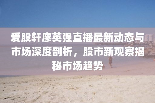 愛股軒廖英強直播最新動態(tài)與市場深度剖析，股市新觀察揭秘市場趨勢