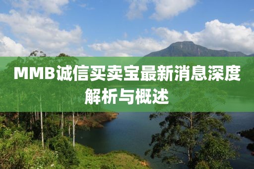 MMB誠信買賣寶最新消息深度解析與概述