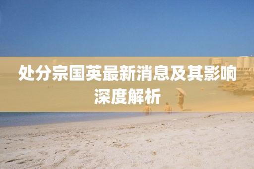 處分宗國英最新消息及其影響深度解析