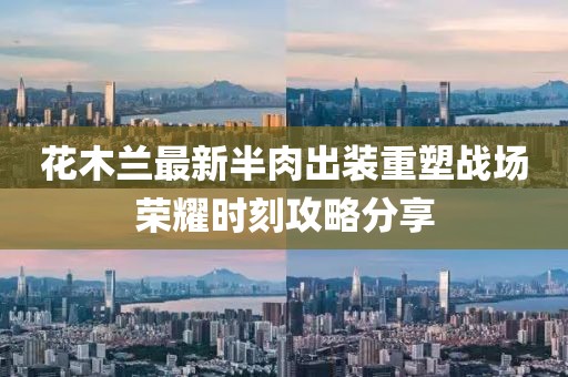 花木蘭最新半肉出裝重塑戰(zhàn)場榮耀時刻攻略分享