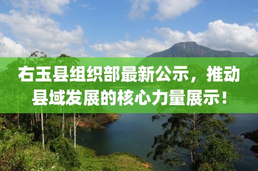右玉縣組織部最新公示，推動縣域發(fā)展的核心力量展示！