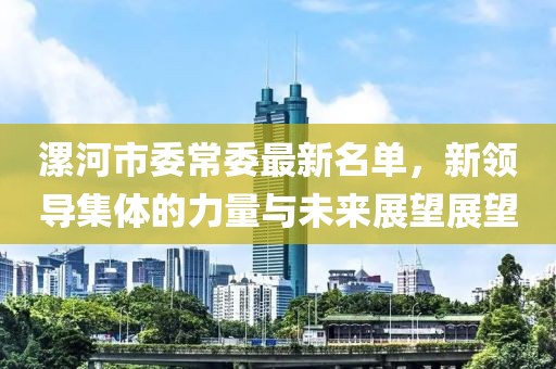 漯河市委常委最新名單，新領(lǐng)導(dǎo)集體的力量與未來展望展望