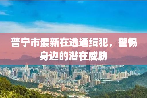 普寧市最新在逃通緝犯，警惕身邊的潛在威脅