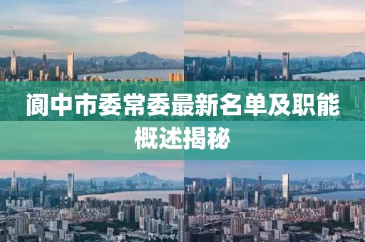 閬中市委常委最新名單及職能概述揭秘
