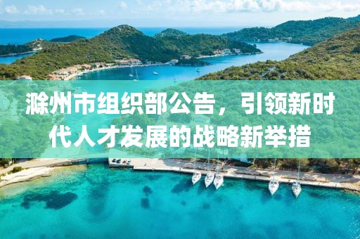 滁州市組織部公告，引領(lǐng)新時(shí)代人才發(fā)展的戰(zhàn)略新舉措