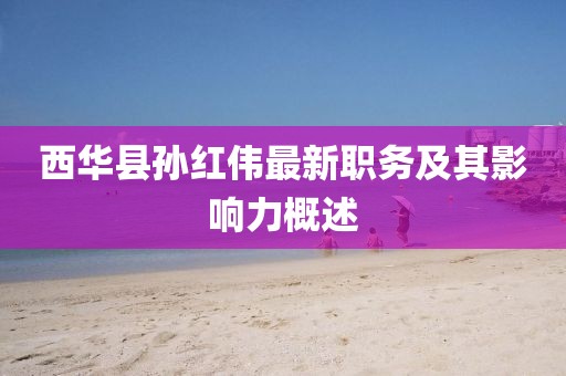 西華縣孫紅偉最新職務及其影響力概述