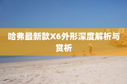 哈弗最新款X6外形深度解析與賞析