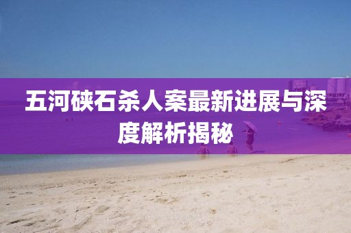 五河硤石殺人案最新進(jìn)展與深度解析揭秘