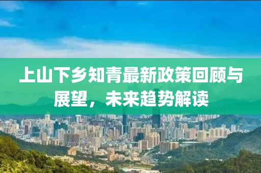 上山下鄉(xiāng)知青最新政策回顧與展望，未來趨勢(shì)解讀