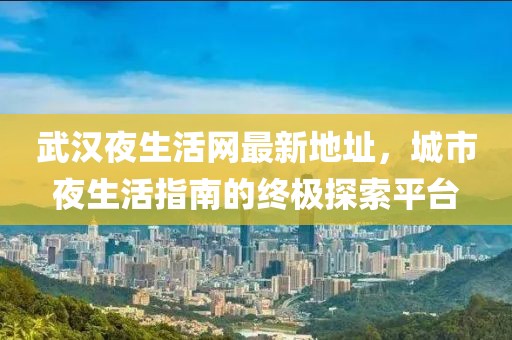 武漢夜生活網(wǎng)最新地址，城市夜生活指南的終極探索平臺(tái)
