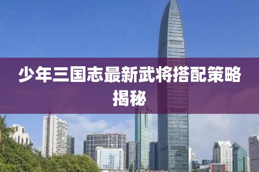 少年三國志最新武將搭配策略揭秘