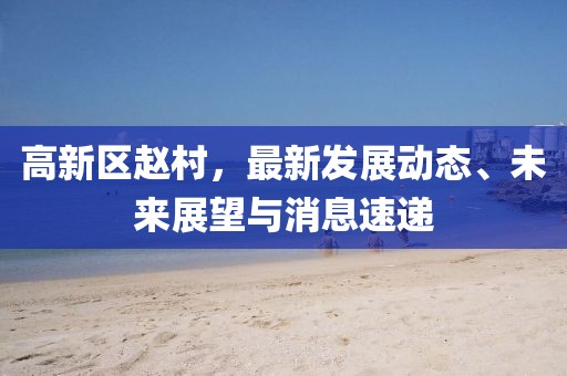 高新區(qū)趙村，最新發(fā)展動態(tài)、未來展望與消息速遞