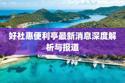 好社惠便利亭最新消息深度解析與報(bào)道