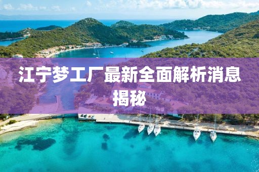 江寧夢工廠最新全面解析消息揭秘