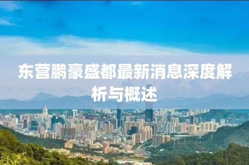 東營鵬豪盛都最新消息深度解析與概述