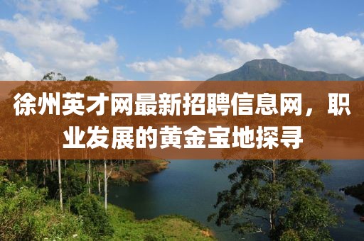 徐州英才網(wǎng)最新招聘信息網(wǎng)，職業(yè)發(fā)展的黃金寶地探尋