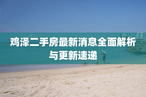 雞澤二手房最新消息全面解析與更新速遞