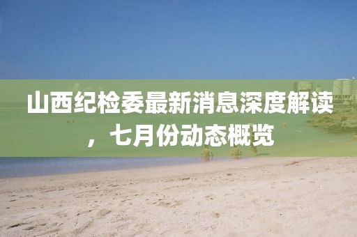 山西紀檢委最新消息深度解讀，七月份動態(tài)概覽