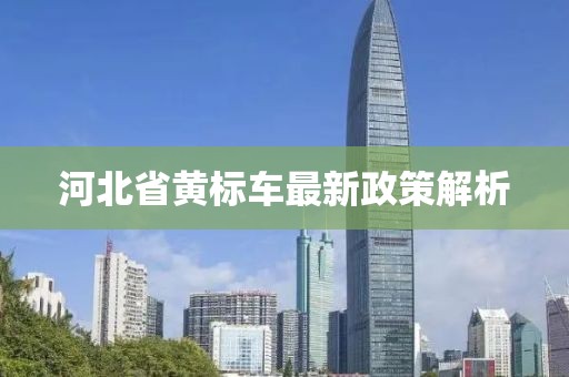 河北省黃標車最新政策解析
