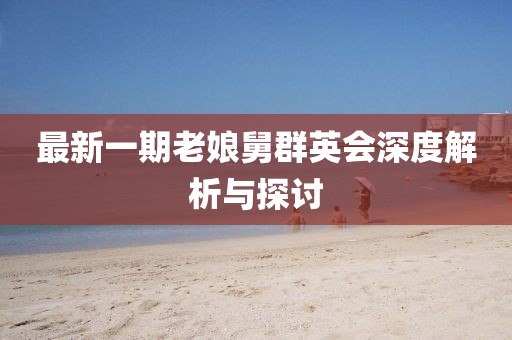 最新一期老娘舅群英會(huì)深度解析與探討