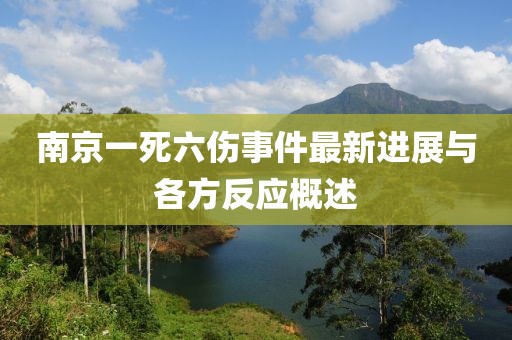 南京一死六傷事件最新進(jìn)展與各方反應(yīng)概述