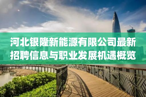 河北銀隆新能源有限公司最新招聘信息與職業(yè)發(fā)展機(jī)遇概覽