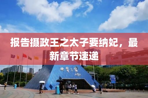 報告攝政王之太子要納妃，最新章節(jié)速遞