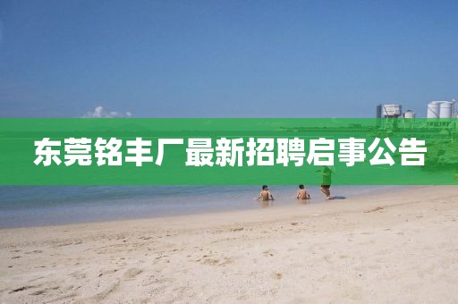 東莞銘豐廠最新招聘啟事公告
