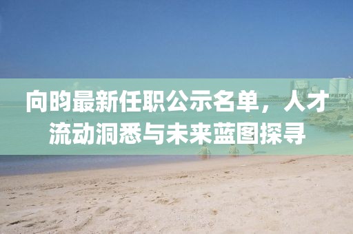 向昀最新任職公示名單，人才流動洞悉與未來藍圖探尋