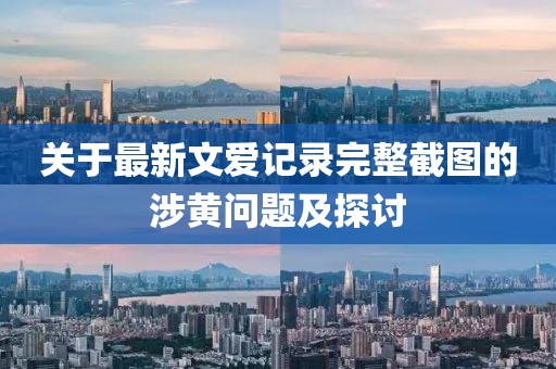 關(guān)于最新文愛(ài)記錄完整截圖的涉黃問(wèn)題及探討