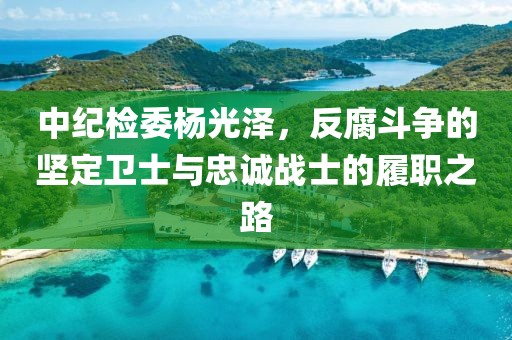 中紀檢委楊光澤，反腐斗爭的堅定衛(wèi)士與忠誠戰(zhàn)士的履職之路