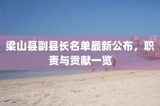 梁山縣副縣長(zhǎng)名單最新公布，職責(zé)與貢獻(xiàn)一覽