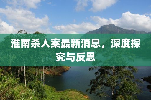 淮南殺人案最新消息，深度探究與反思