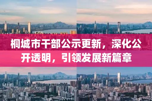 桐城市干部公示更新，深化公開透明，引領(lǐng)發(fā)展新篇章
