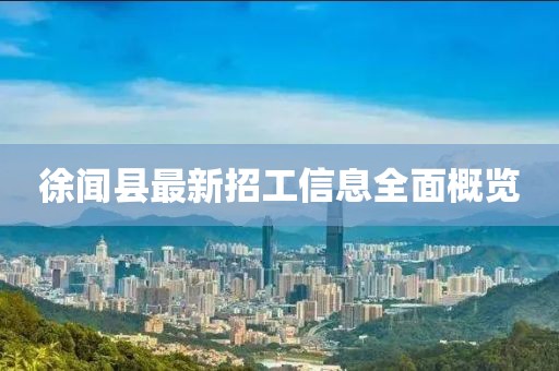 徐聞縣最新招工信息全面概覽