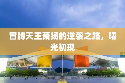 冒牌天王蕭揚(yáng)的逆襲之路，曙光初現(xiàn)